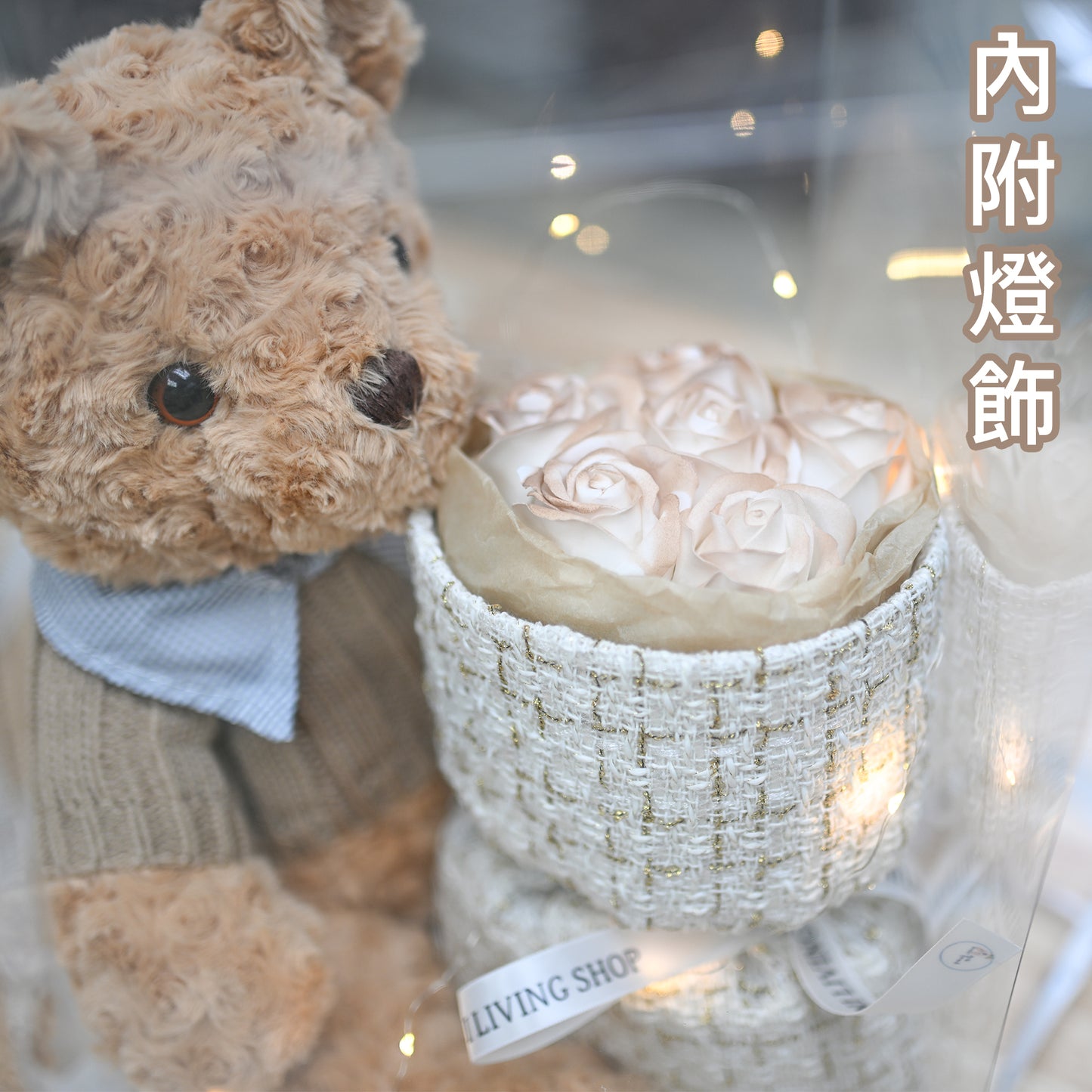 A037【大大份小熊玫瑰花🌹情人節禮物】